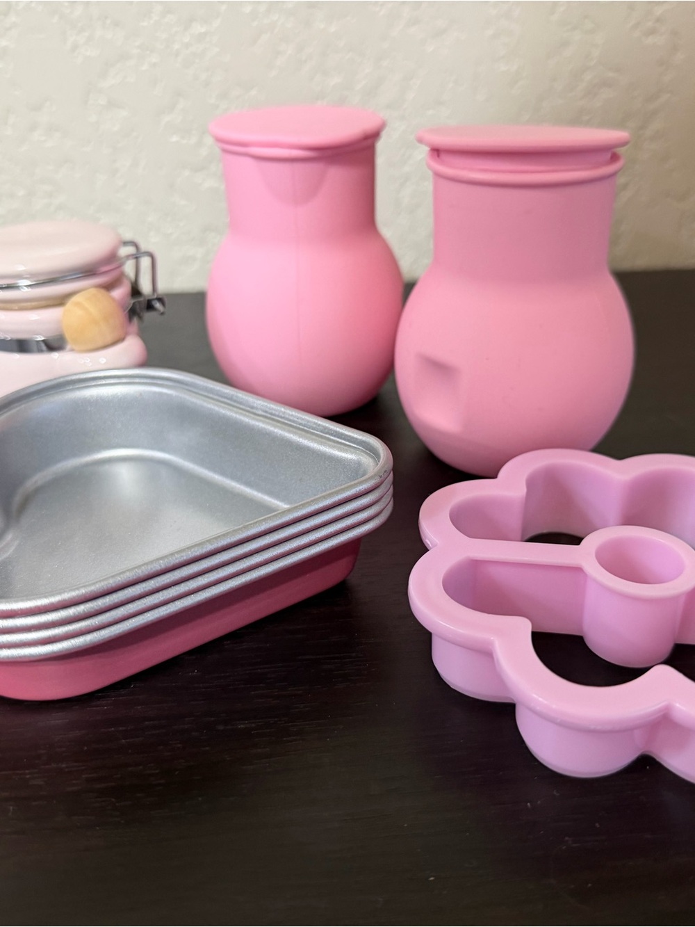 Pink Baking Bundle Heart Cake Pans & Chocolate Melting Pots